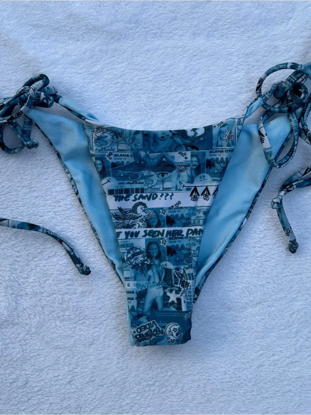 Frankie's Bikinis Alana Blue Tia Shine Top & 2 MacKenzie Shine String Bottoms!!!